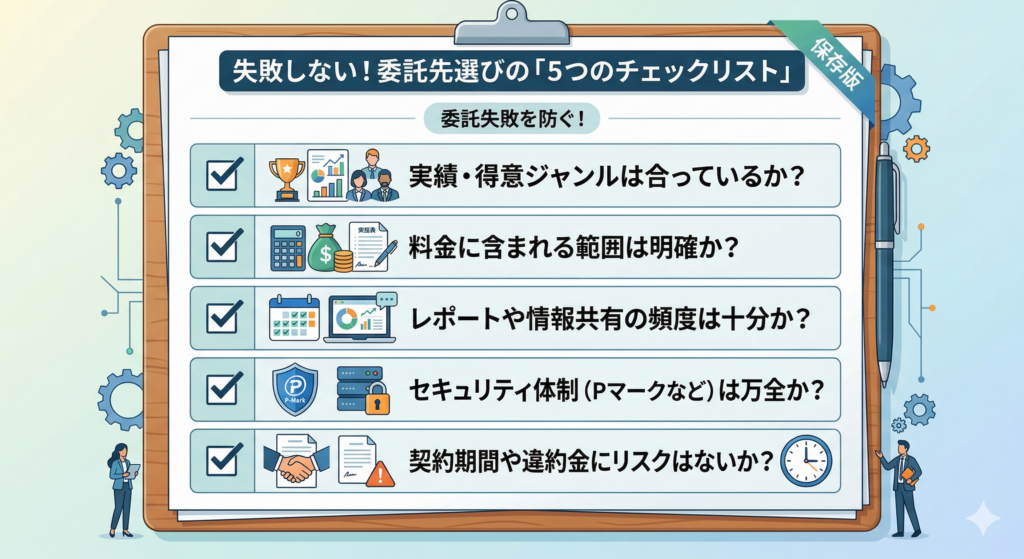 失敗しない！依頼先を選ぶ方法と注意点チェックリスト