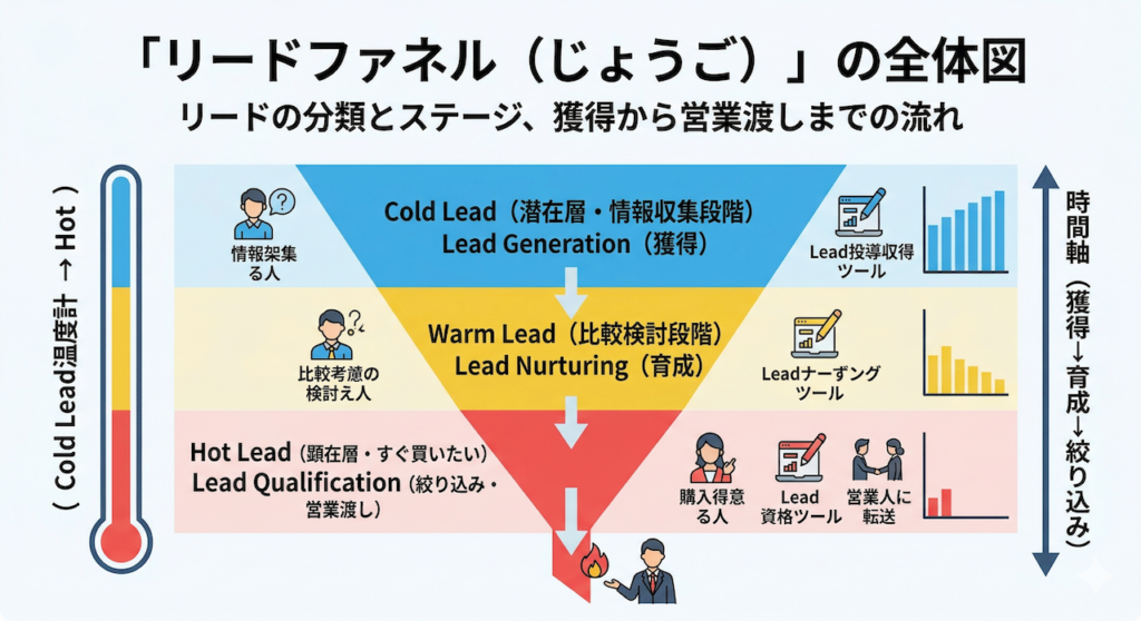 「リードファネル(じょうご)」の全体図