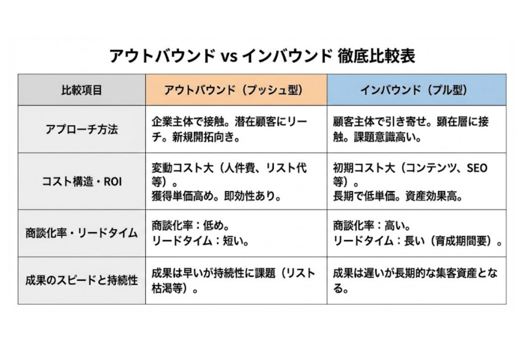 「アウトバウンドvsインバウンド比較表（コスト・スピード・商談化率・持続性）」.png
